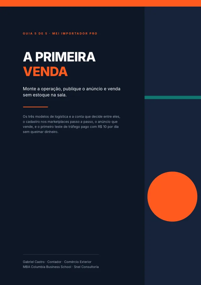 Capa do guia 05: A Primeira Venda